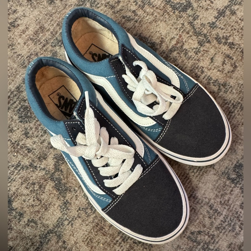 Vans Teal and Black Women's Sneakers